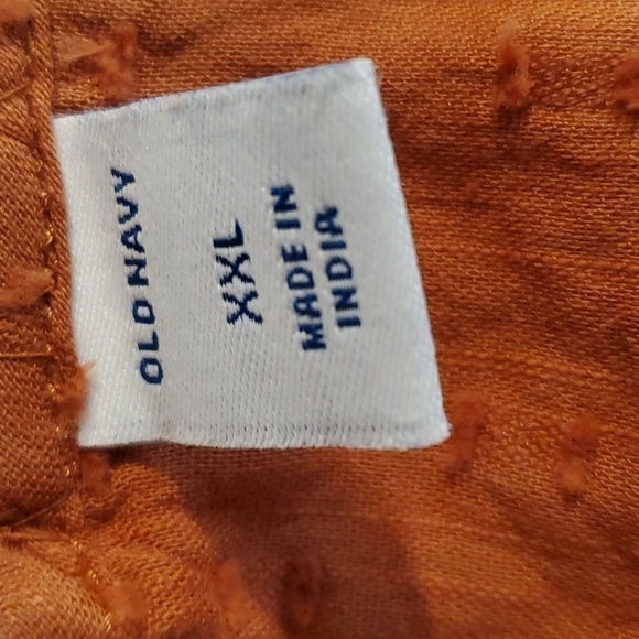 Old Navy- Womens Burnt Orange Flutter sleeve Peplum Top Boho Sz.XXL - Picture 4 of 5